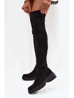 Dámské holínky přes koleno  Černé model 21713516 - S.Barski