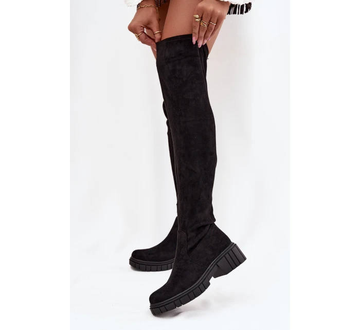 Dámské holínky přes koleno  Černé model 21713516 - S.Barski