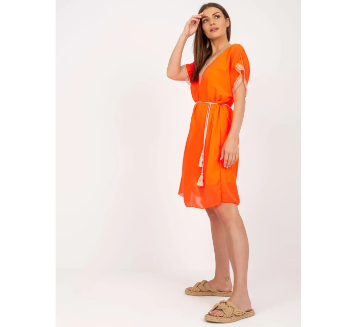 Šaty DHJ SK 1508.12 fluo oranžová