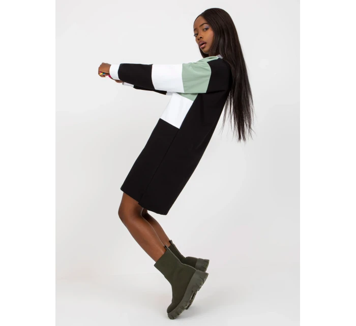 Dámské šaty RV SK 8072 černé a zelené