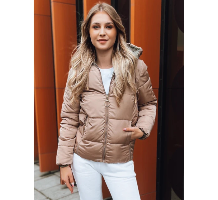 Dámská oboustranná péřová bunda VICTORIA SNUG zlatá FashionStreet TY3697 Dámská oboustranná péřová bunda VICTORIA SNUG zlatá FashionStreet TY3697