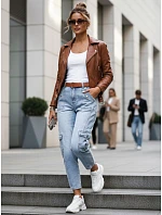 Jeansy damskie fit z cargo niebieskie model 22047094 - FashionStreet