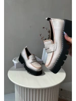 Dámské kožené mokasíny D&A model 21636749 béžové - S.Barski