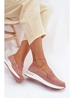 Růžové dámské semišové mokasiny Pevina Růžové dámské semišové mokasiny Pevina