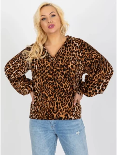 Košile LK KS 509188.38P světle hnědá