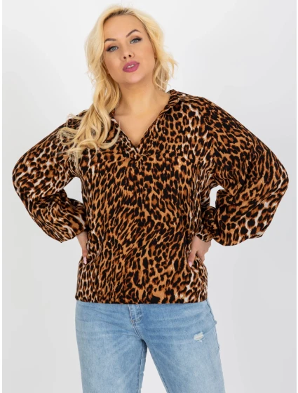 Košile LK KS 509188.38P světle hnědá