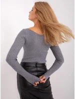 Sweter PM SW model 18955489 szary - FPrice Sweter PM SW model 18955489 szary - FPrice