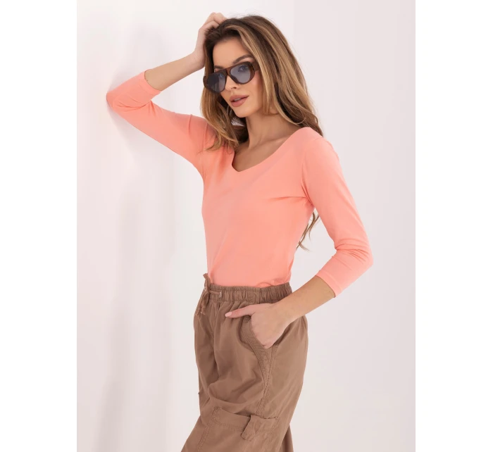 Bluzka RV BZ model 22020743 brzoskwiniowy - FPrice Bluzka RV BZ model 22020743 brzoskwiniowy - FPrice