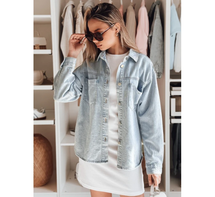 Dámská oversize džínová bunda BLUEDIVA modrá FashionStreet TY4900 Dámská oversize džínová bunda BLUEDIVA modrá FashionStreet TY4900