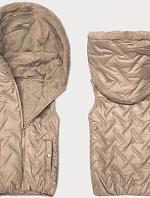 Dámská kožešinová vesta S'West ve špinavě růžové barvě (B8252-51051)