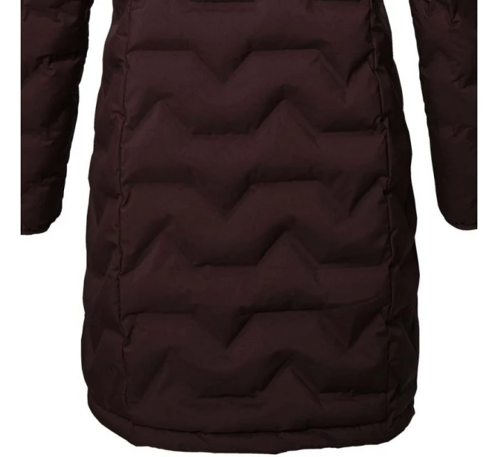 Dámská prošívaná bunda Killtec KOW 9 zimní nepromokavá bunda s kapucí dlouhá bordó (41806/447)