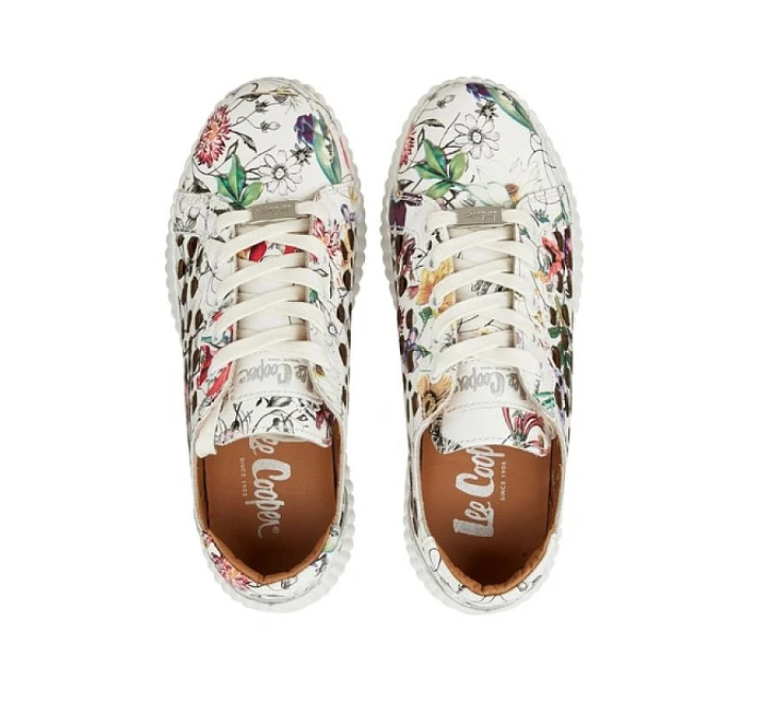 dámská sportovní obuv se šněrováním béžové dámské model 22071807 tenisky - Lee Cooper dámská sportovní obuv se šněrováním béžové dámské model 22071807 tenisky - Lee Cooper