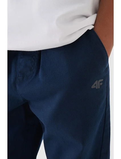 Chlapecké Kalhoty Jogger Casual Hladké Tmavě Modré model 21668668 - 4F
