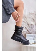 Dámské Kožené Boty na Zip S Černé model 21673708 - Zazoo Dámské Kožené Boty na Zip S Černé model 21673708 - Zazoo