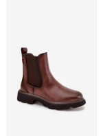 Dámské zimní kotníkové boty na zip hnědé Rivelia Dámské zimní kotníkové boty na zip hnědé Rivelia