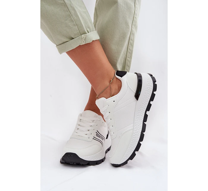 Dámské tenisky na platformě Big Star TT274882 Hi-Poly System Bílé Dámské tenisky na platformě Big Star TT274882 Hi-Poly System Bílé