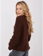 Sweter IN SW model 21782395 ciemny brązowy - FPrice