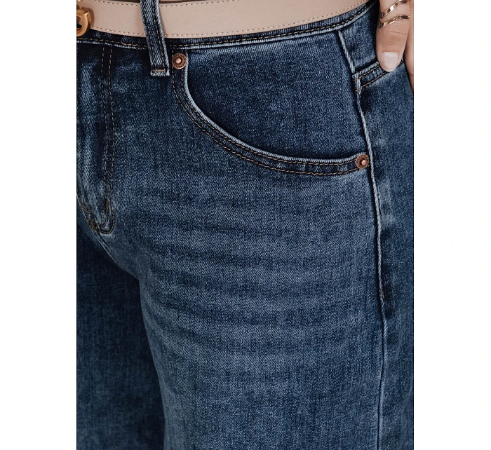 Dámské modré džíny s širokými nohavicemi FashionStreet UY2749