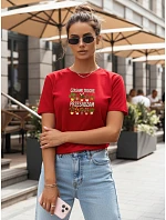 Dámské tričko s potiskem Někdy to trochu přeženu červená FashionStreet NX5037RY Dámské tričko s potiskem Někdy to trochu přeženu červená FashionStreet NX5037RY