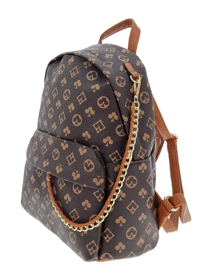 Módní dámský batoh hnědý 8V4SH - SARA MODA