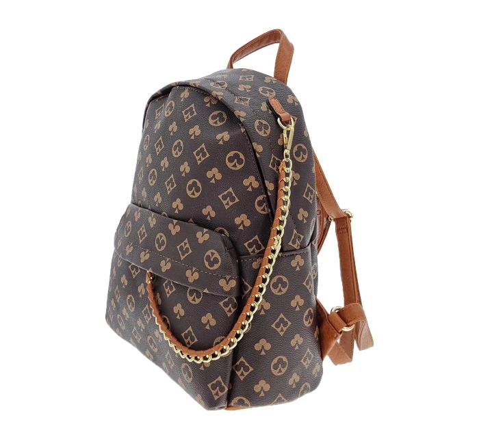 Módní dámský batoh hnědý 8V4SH - SARA MODA