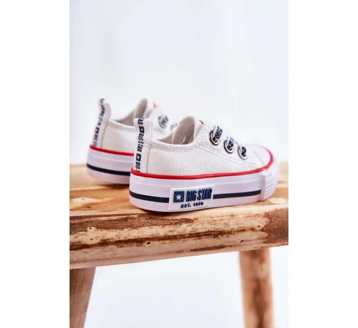 Dětské látkové tenisky BIG STAR KK374048 Bílá Dětské látkové tenisky BIG STAR KK374048 Bílá