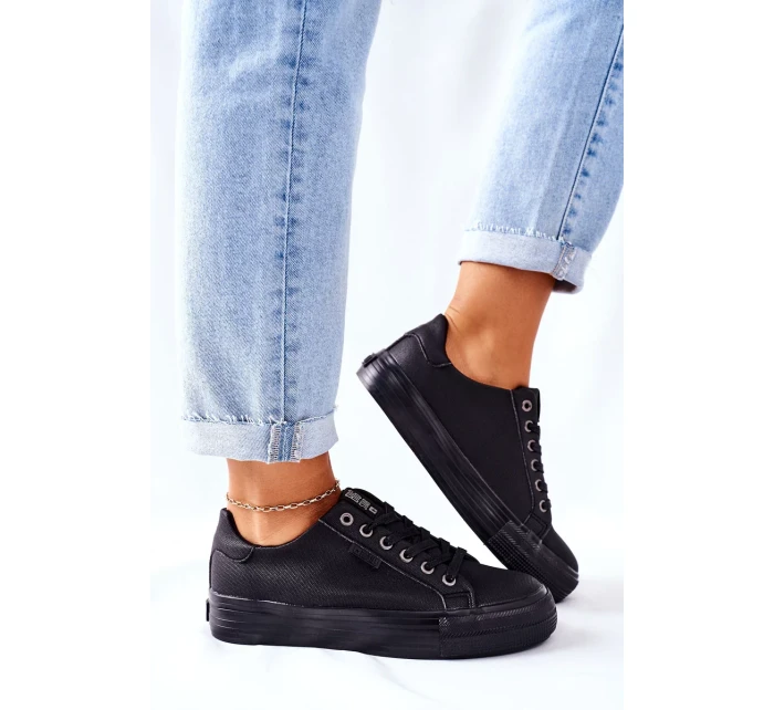 Women's Sneakers On A Platform BIG STAR II274345 Black Women's Sneakers On A Platform BIG STAR II274345 Black