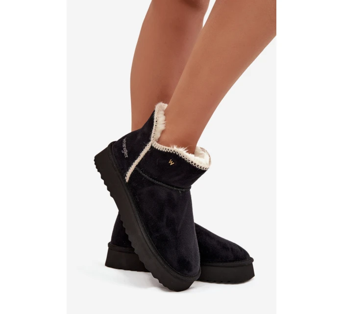 Dámské sněhule Wrangler na platformě – černé