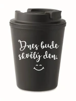 DNES BUDE SKVĚLÝ DEN. - černý termohrnek 300 ml