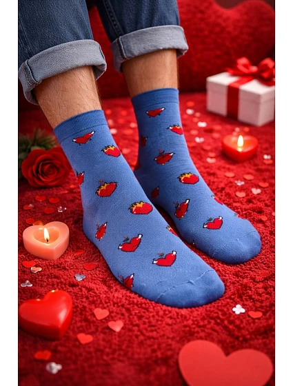 PERFECT MAN-CASUAL Valentýnské vzorované ponožky PERFECT MAN-CASUAL Valentýnské vzorované ponožky