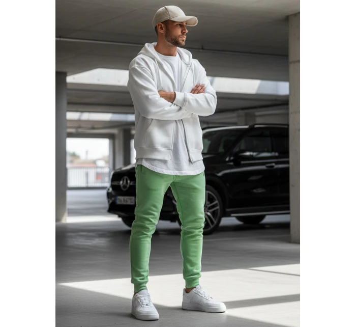 Pánské světle zelené tepláky Dstreet UX3451 Pánské světle zelené tepláky Dstreet UX3451