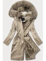 ZIMOWA KURTKA DAMSKA NA MISIU BEŻOWA model 21244002 - S'WEST