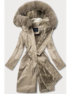 ZIMOWA KURTKA DAMSKA NA MISIU BEŻOWA model 21244002 - S'WEST