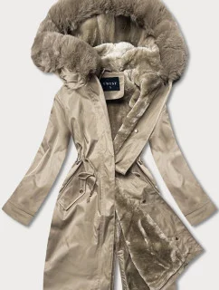 ZIMOWA KURTKA DAMSKA NA MISIU BEŻOWA model 21244002 - S'WEST