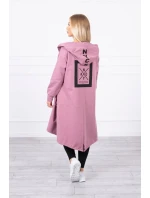 Tmavě růžová bunda oversize s kapucí Tmavě růžová bunda oversize s kapucí