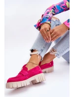 Dámské semišové nazouvací boty Fuchsie model 21623123 - Boto Dámské semišové nazouvací boty Fuchsie model 21623123 - Boto