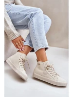 Zateplené Tenisky Dámské Big Star HiPoly System Béžové model 21676169 - Big Star Shoes Zateplené Tenisky Dámské Big Star HiPoly System Béžové model 21676169 - Big Star Shoes