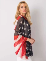 Dámský šátek AT CH S 1843 tmavě modrý a červený