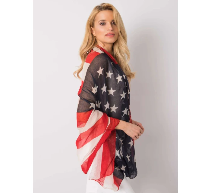 Dámský šátek AT CH S 1843 tmavě modrý a červený