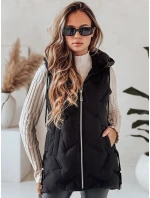 Dámská prošívaná vesta s kapucí černá FashionStreet TY5105