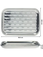Grilovací deska 34x24CM z nerezové oceli Grilovací deska 34x24CM z nerezové oceli