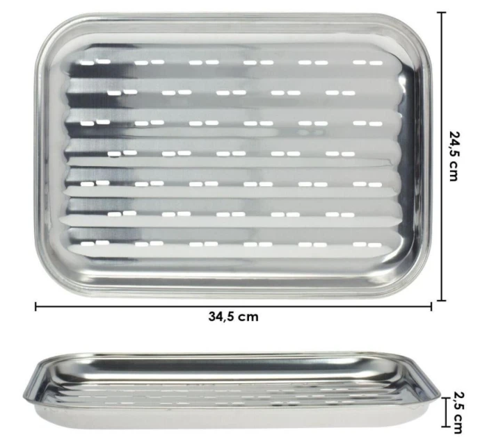 Grilovací deska 34x24CM z nerezové oceli Grilovací deska 34x24CM z nerezové oceli