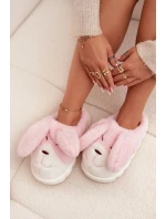 Kožešinové dámské pantofle růžové model 21772462 - Boto Kožešinové dámské pantofle růžové model 21772462 - Boto