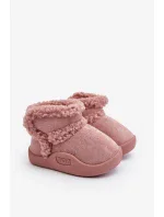 Dětské sněhule na suchý zip Pink Unitia Dětské sněhule na suchý zip Pink Unitia