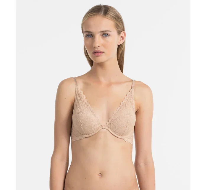 Podprsenka s kosticí QF1436E tělová - Calvin Klein