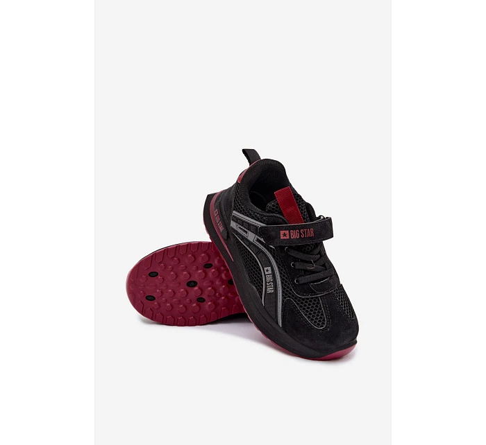 Dětské sportovní boty Big Star TT374152 HI-POLY SYSTEM Černo-vínové