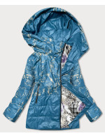 Světle modrá dámská bunda s potiskem model 17099115 - ROSSE LINE