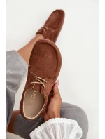 Dámské polobotky typu barefoot z přírodního semiše Zazoo 327 hnědé