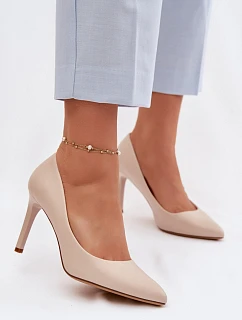 Eko kožené lodičky Sergio Leone 1339 Světle béžové