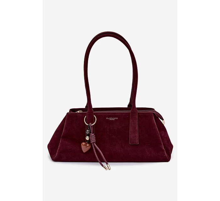Eko semišová kabelka s přívěskem model 22111618 - Flora&Co